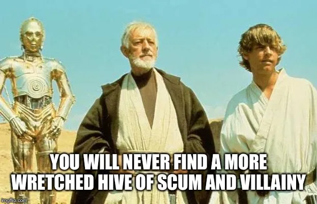 EJMR is a wretched hive of scum and villainy.